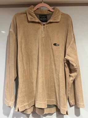 Rusty Men's Tan Half-Zip Pullover Sweater
